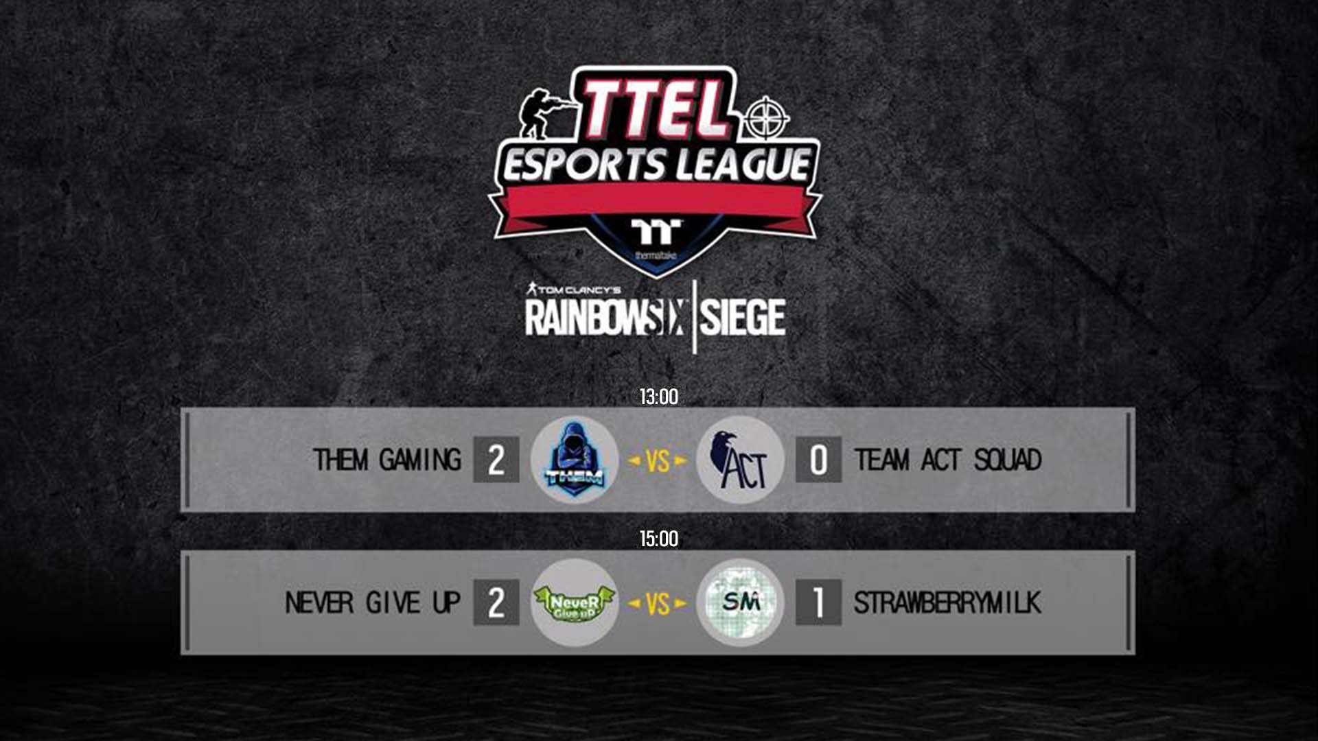 2020 TTEL Thermaltake Esports League ‧ Tom Clancys Rainbow Six Siege Taiwan Tournament Online Qualifiers March 14th and 15th